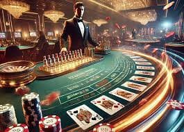 Studio live-dealer Diamond Empire dengan dealer profesional dan kamera multi-sudut
